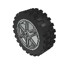 Wheel Rim 14 x 30 with 6 Spokes and No Pegholes with Tyre 14/ 43 x 30